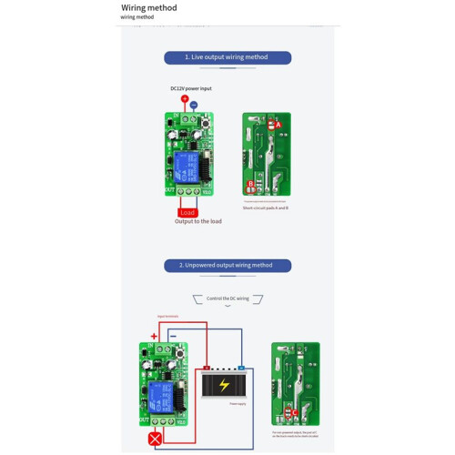 DC12V 1CH RF Relay  Wireless Remote Control for Light /Lamp/ Garage Doors Shutters Projection Screen 1