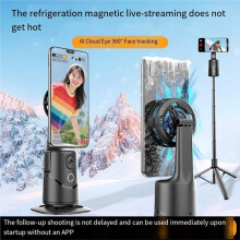 Supporto per Telefono Q12Pro con Tracciamento Facciale Automatico Tramite IA, Telecomando e Controllo Gestuale, Rotazione A 360 per La Fotocamera del