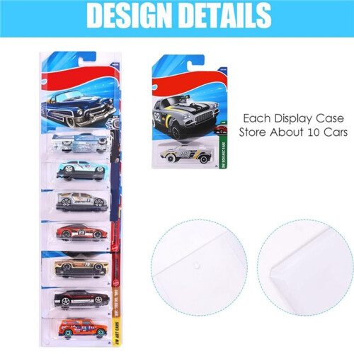 10 Pack Clear Model Car Display Case , for Diecast Blister, Toy Storage Organizer Wall Mount Display Case 1
