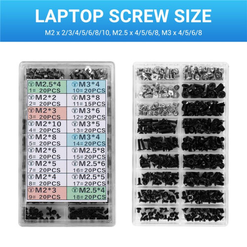 355 Szt. ŚRuby PC Assorted Set M2 M3 M2.5 śRuby Komputerowe HDD M.2 SSD śRuby do Uniwersalnego Laptopa Naprawa Komputera PC 2