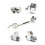 Stainless Steel Splitter Diver Regulator Rotation Adjustable Hose Adapters for Technical Diving 8