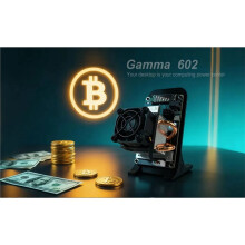 Gamma 602 Bitcoin Solo Mining-Maschine 1,5-1,8 TH/S Open Source Lottery Miner Inklusive Eines BM1370 Chips EU-Stecker