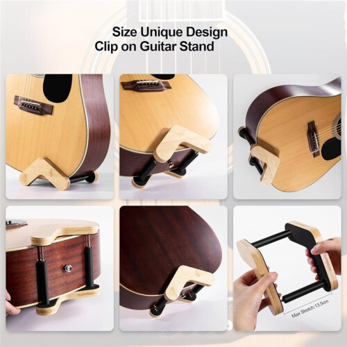 Supporto Portatile In Legno Massello per Chitarre Acustiche e Folk. 1