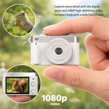 Kamera Cyfrowa do Fotografii 1080P, 16-Krotny Zoom Cyfrowy, Kamera Internetowa do Vlogów w Stylu Vintage, Kamera dla Dzieci, 32 GB A