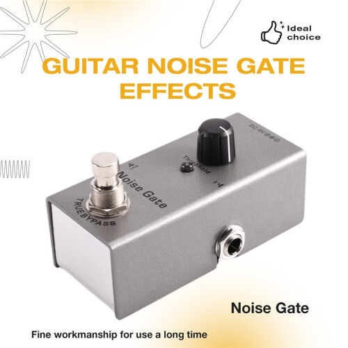 Super Pedal Noise Gate Cleaner Effekter Brusreducering Brusfilter för Pedal Board Suppressor Elgitarr 9V