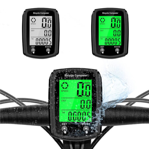 Bike Computer and Bicycle Odometer Wired MPH /H Bike Speedometer with Automatic Wake- Cycling Speed Tracker Display 2