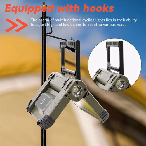 Portable Solar Camping Light Outdoor Foldable Type-C Charging Hanging Tent Light Magnetic Work Light 2