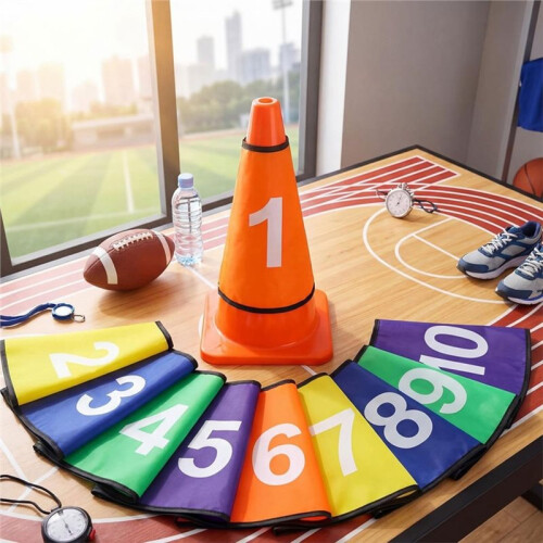Numbered Cone Covers Numbered Cone Collars for Site Sign Layout Numbering Multicolor Numbers 2