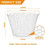 2Pcs Rubber Fishing Net Replacement Netting Without Handle Fly Fish Landing  Bag Foldable Rubber Mesh White 9