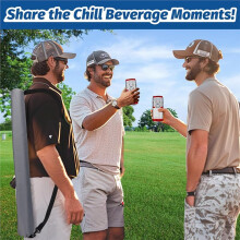 Beer Sleeve Cooler Bag, 7 Can Insulated Cooler with Adjustable Shoulder Strap and Dual Zippers, Leak Proof