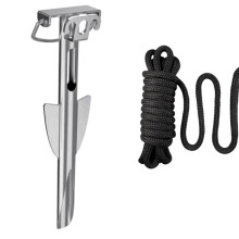 Stainless Steel Jet Ski Anchor for Shallow Water, Sand, and Snow - Hollow Design