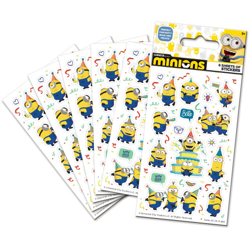 (1 pack) Minions Party Sticker Pack 2