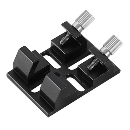 Multi-Function Finderscope Dovetail with Locking Screw Guide Scope Adapter Bracket for Astronomical Telescope,Black