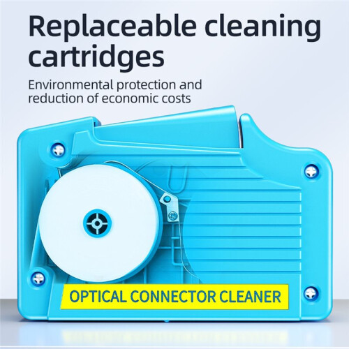 Fiber End Face Cleaning Box with 1 Replacement Core Cassette Fiber Wiping Tool Optical Fiber Cleaner SC/ST/FC/LC 2