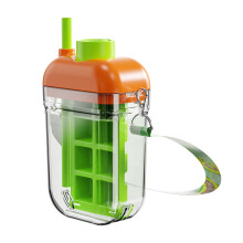 Innovative Ice Block Water Bottle With Detachable Belt-Green
