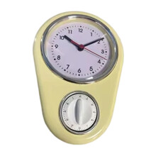 Space Saving Wall Clock Kitchen Countdown Timer Accurate-Yellow