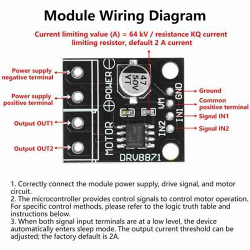 DRV8871 Motor Driver  Motor Driver H-Bridge PWM Driver Module 3.6A 3pcs 1
