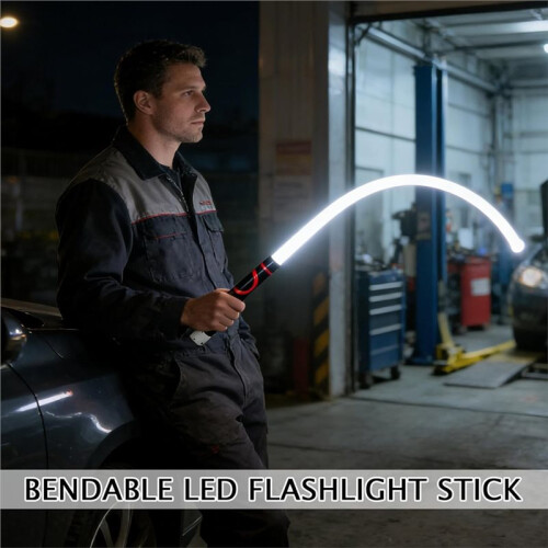 2026 Rechargeable 30" Flexible LED Flashlight Stick - Bendable Work Light with 3 Brightness Levels for Car Repairs 1