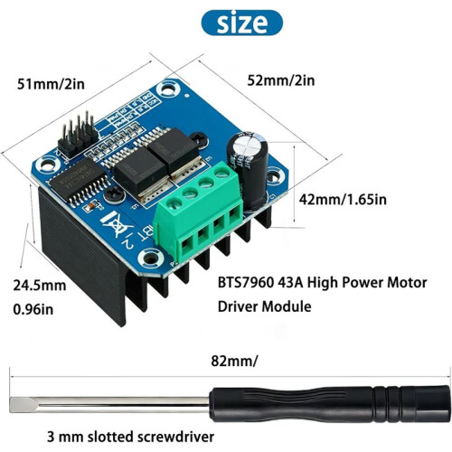 BTS7960 43A High Power Motor Driver Module Compatible for   Car 2
