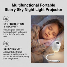 Proyector de Estrellas 2 en 1, Luz Nocturna, Lámpara de Proyección LED de Cielo Estrellado para Dormitorio, Luz Ambiental para el Hogar,