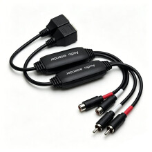 100 M RCA-Audio-Verlängerungskabel (Rot und Weiß) - RCA-Audio auf RJ45-Netzwerkkabel - 100 M Lange Signalübertragung für Audioplayer