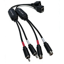 Prolunga Audio RCA da 100 M, Rosso e Bianco, Cavo di Rete da RCA Audio A RJ45, Prolunga per La Trasmissione del Segnale del Lettore Fino A 100 M.