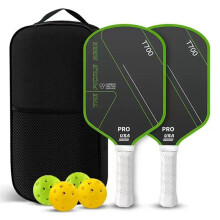 Pickleball Paddle Set - Carbon Fiber T700 Event-Grade Professional Racket Green