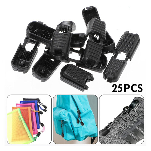25 Pack Zipper Puller Wire Ends, DIY Replacement Zipper Fasteners for Backpacks Quick TieFree Shoelaces 2