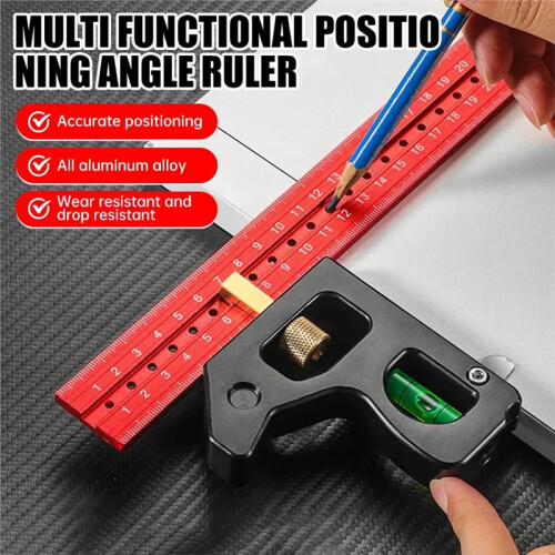 Square Right Angle Ruler Woodwork Protractor Engineers Carpenter Straightedge Multi Combination Measuring Tools 300mm 1