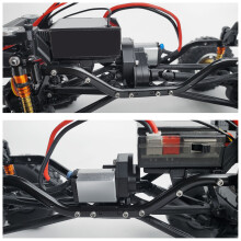 Axial SCX24 Getriebe 66T Motor Rot Alu