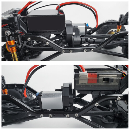 Axial SCX24 Getriebe 66T Motor Rot Alu