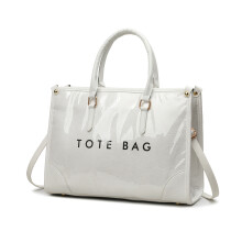 Modische, geräumige Handtasche mit Buchstabendruck,-Weiß