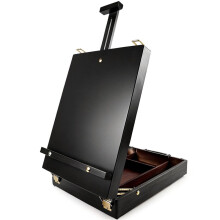 Adjustable Tabletop Art Easel, Portable Beechwood Drawing Easel with Storage Compartment for Artists & Beginners