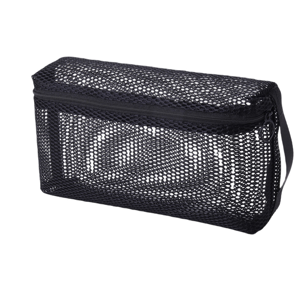Cosmetic Pouch Mesh Cosmetic Bag Mesh Makeup Bag Travel-Black M