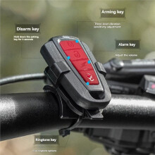 Alarme Antivol de Vélo + Alarme de Vibration de Feu Arrière Étanche IPX5 120dB Alarme de Sécurité pour Vélo et Moto