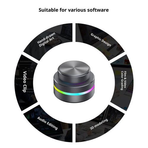 Reverse Direction Knob Single Key Keyboard Custom Multimedia Live Streaming Volume Knob CNC  Keyboard RGB 1