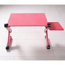 Red Foldable Laptop Desk with USB Fan
