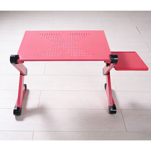 Red Foldable Laptop Desk with USB Fan