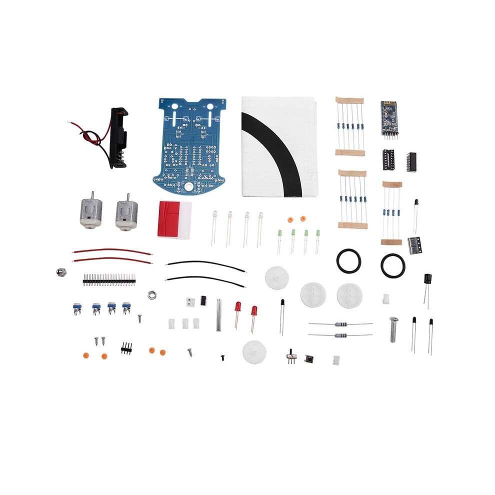 D2-6 Remote Control Car Kit Induction Tracking Obstacle Avoidance C51 Microcontroller Car Welding Diy 4712953551916