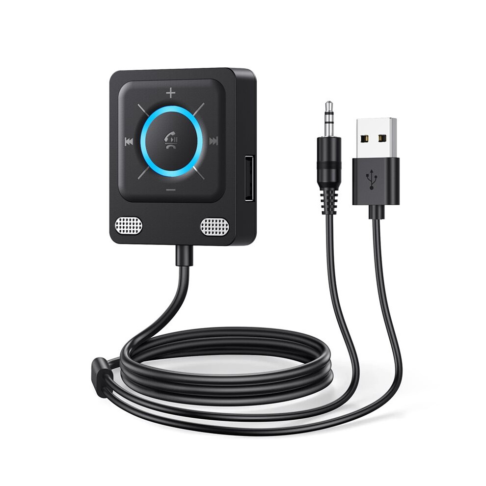 Car Adapter 6.0 Receiver Dual Mics Usb Adapter 3.5Mm Aux Adapter Wireless Receiver 6034214838702
