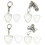 Porte-crochets de guitare transparent, 2 pièces, collier-1 2
