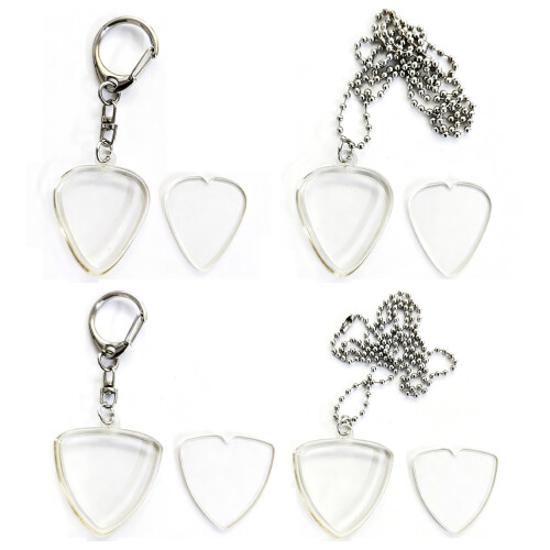 Porte-crochets de guitare transparent, 2 pièces, collier-1 1