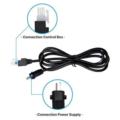 New Adjustable Bed Base Input Power Cord Cable Prong Replacement Switching Power Supply Transformer Cable 1