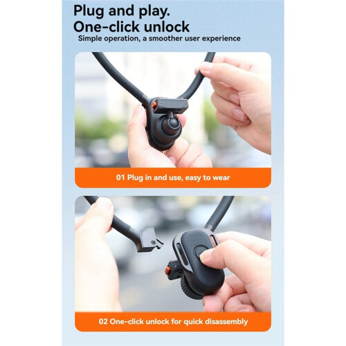 Supporto da Collo per Action Camera, Supporto Magnetico da Collo per  Acepro2/X5, Supporto da Collo Regolabile per Vlog e Viaggi. 2