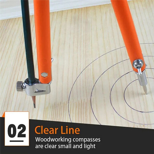 Large Diameter Adjustable Dividers Marking and Scribing Compass for Woodworking Carpenter Precision Pencil Compasses 90CM 1