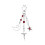 Trendy donker thema Bat Star Crucifix-Rood 1