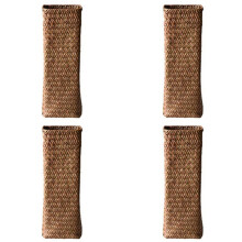 4X Rattan Flower Vase Bamboo Baskets Decoration Vases Flower Fruit Basket Flower Vase Tall Vases for Home Decor Brown