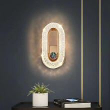 2X Lustre LED en Cristal Moderne 8 W, Luminaire Décoratif de Luxe pour Salon, Chambre à Coucher, Cuisine
