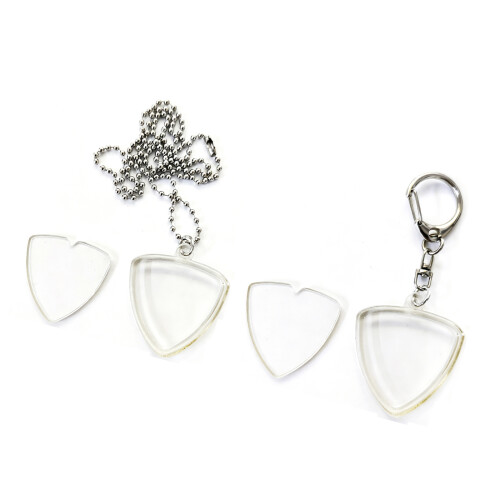Guitar Pick Holder Heart Shape Clear Picks Storage Box-2