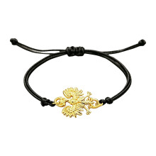 Retro Polnisches Accipiter Charm Armband Edelstahl-Gold